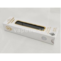 100mm Slim Recyclable White Cardboard Child Resistant Vape Cartridge Box w/ Press Button Foam Insert